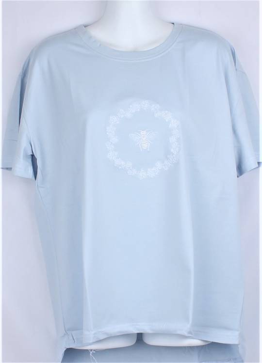 Alice & Lily embroidered T- Shirt queen bee blue STYLE : AL/TS-QBEE/BLU